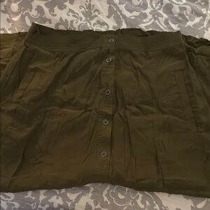LOFT Green A-Line Skirt Casual Workwear